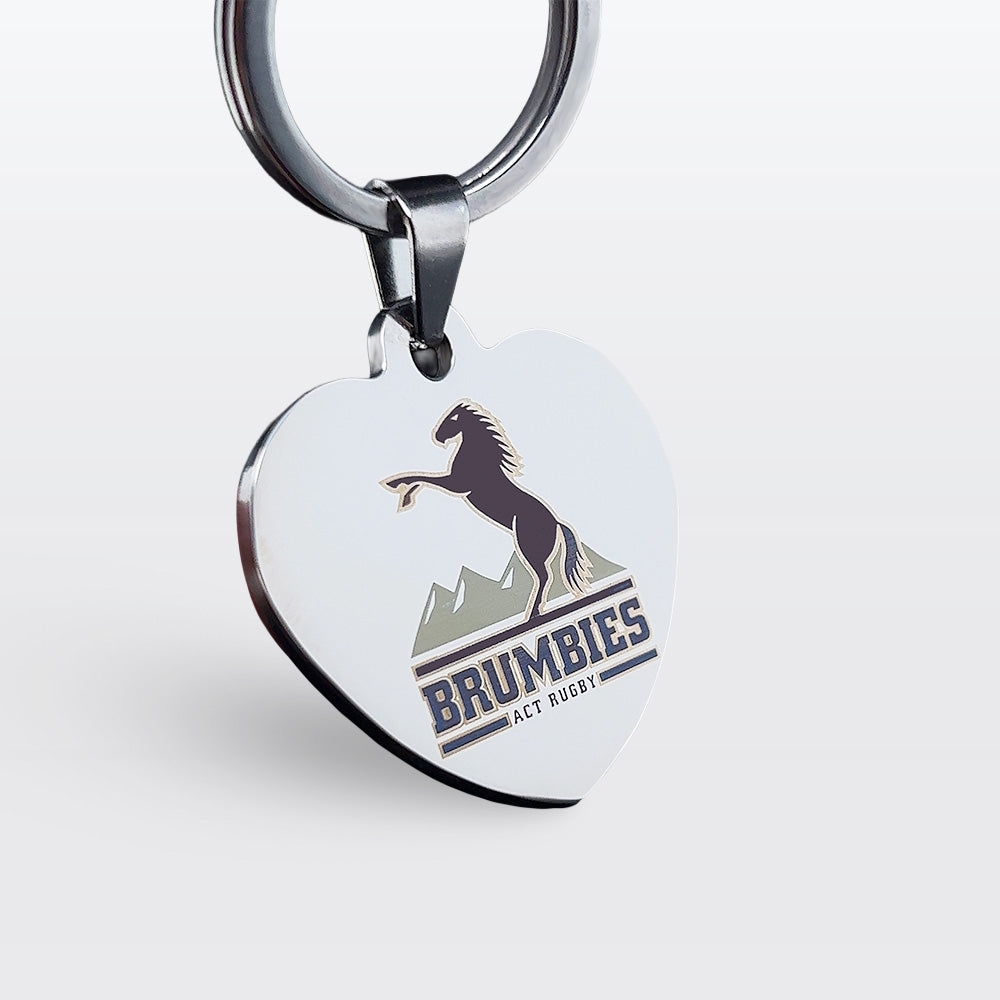 Brumbies A&C Heart Key Ring / Bag Tag 1 with Club Logo