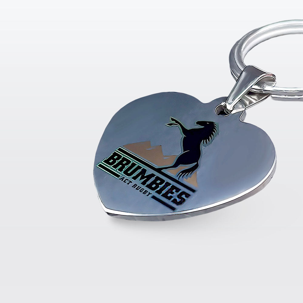 Brumbies A&C Heart Key Ring / Bag Tag 1 with Club Logo