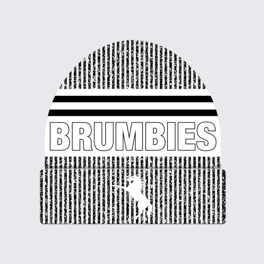 Brumbies Supporter Grey Stripe Beanie