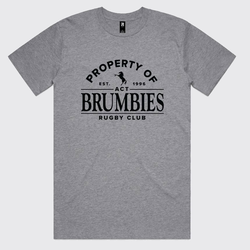 Brumbies "Property Of" Grey Marle T-Shirt