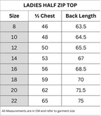 Brumbies 2026 Womens Half Zip Top