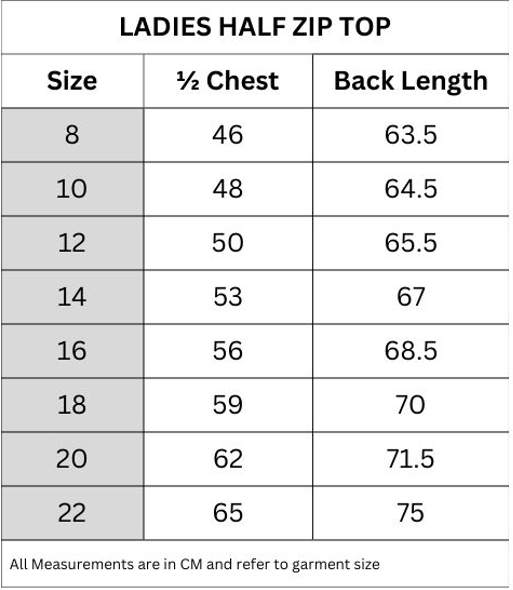 Brumbies 2026 Womens Half Zip Top