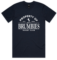 Load image into Gallery viewer, &quot;PROPERTY OF&quot; Navy T-shirt PRE ORDER
