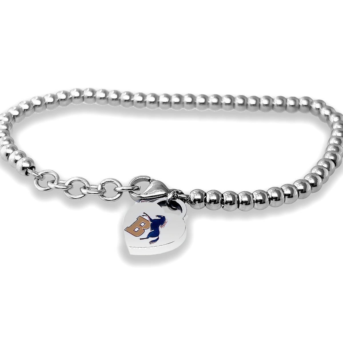 A&C Stainless Steel Bracelet With Heart Charm 16-18 cm