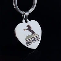 Load image into Gallery viewer, A&amp;C Heart Key Ring / Bag Tag 1 with club logo
