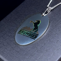 Load image into Gallery viewer, A&amp;C Oval Pendant with 50 cm chain
