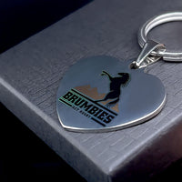 Load image into Gallery viewer, A&amp;C Heart Key Ring / Bag Tag 1 with club logo

